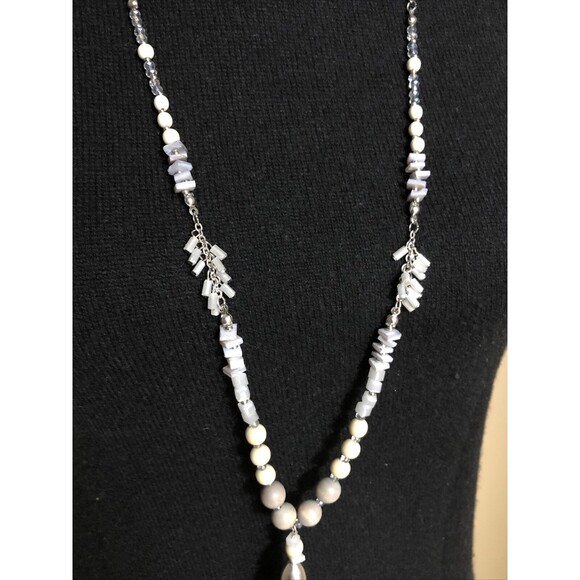 Loft Lavender Beaded Tassel Necklace - Picture 3 of 6